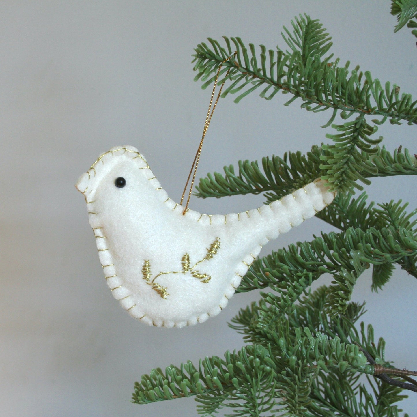 Plush Ornament Gold Embroidery