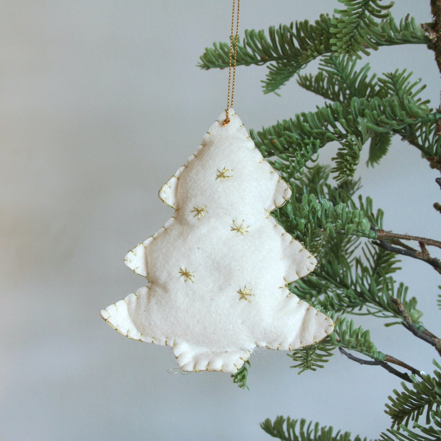Plush Ornament Gold Embroidery