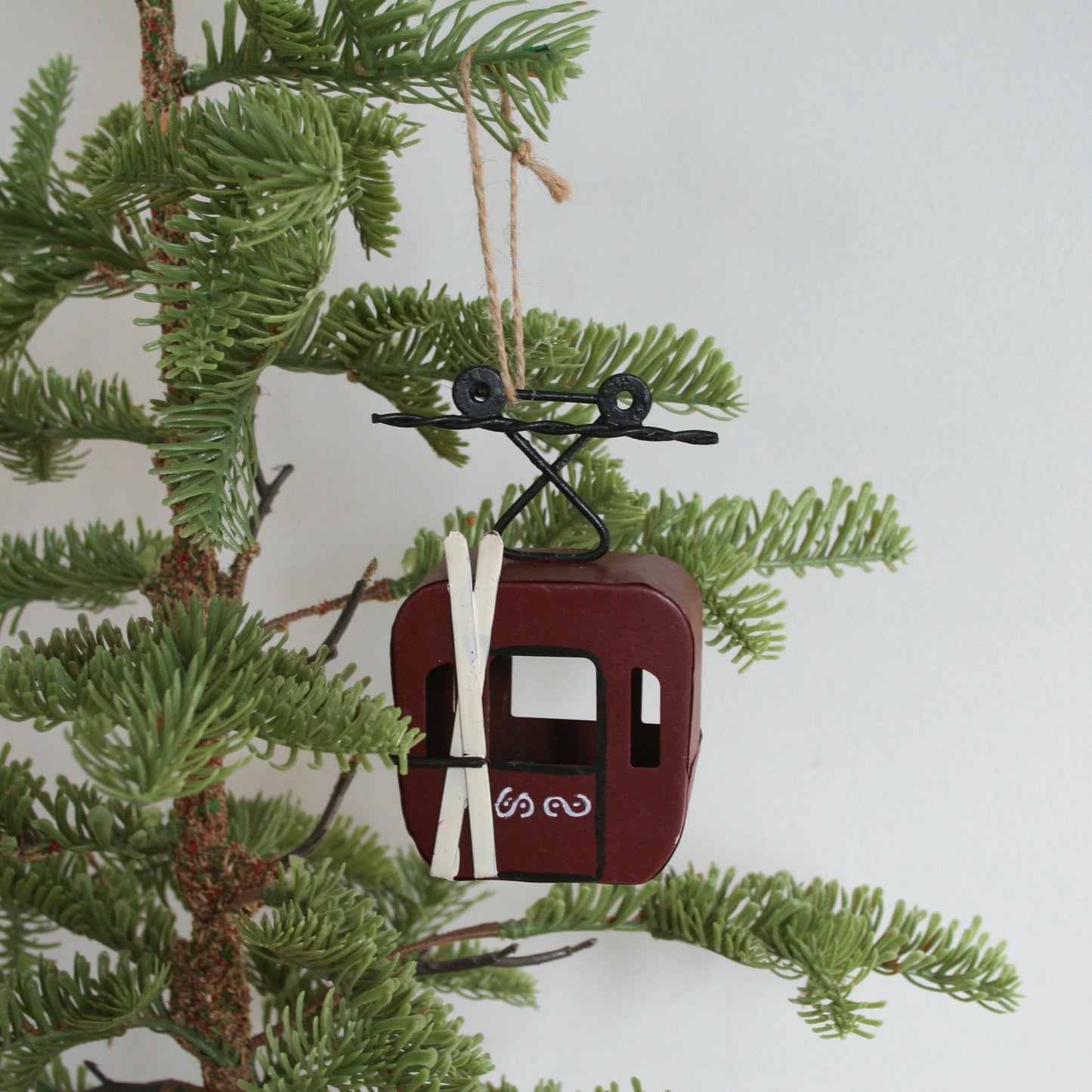 Red Cable Car Ornament