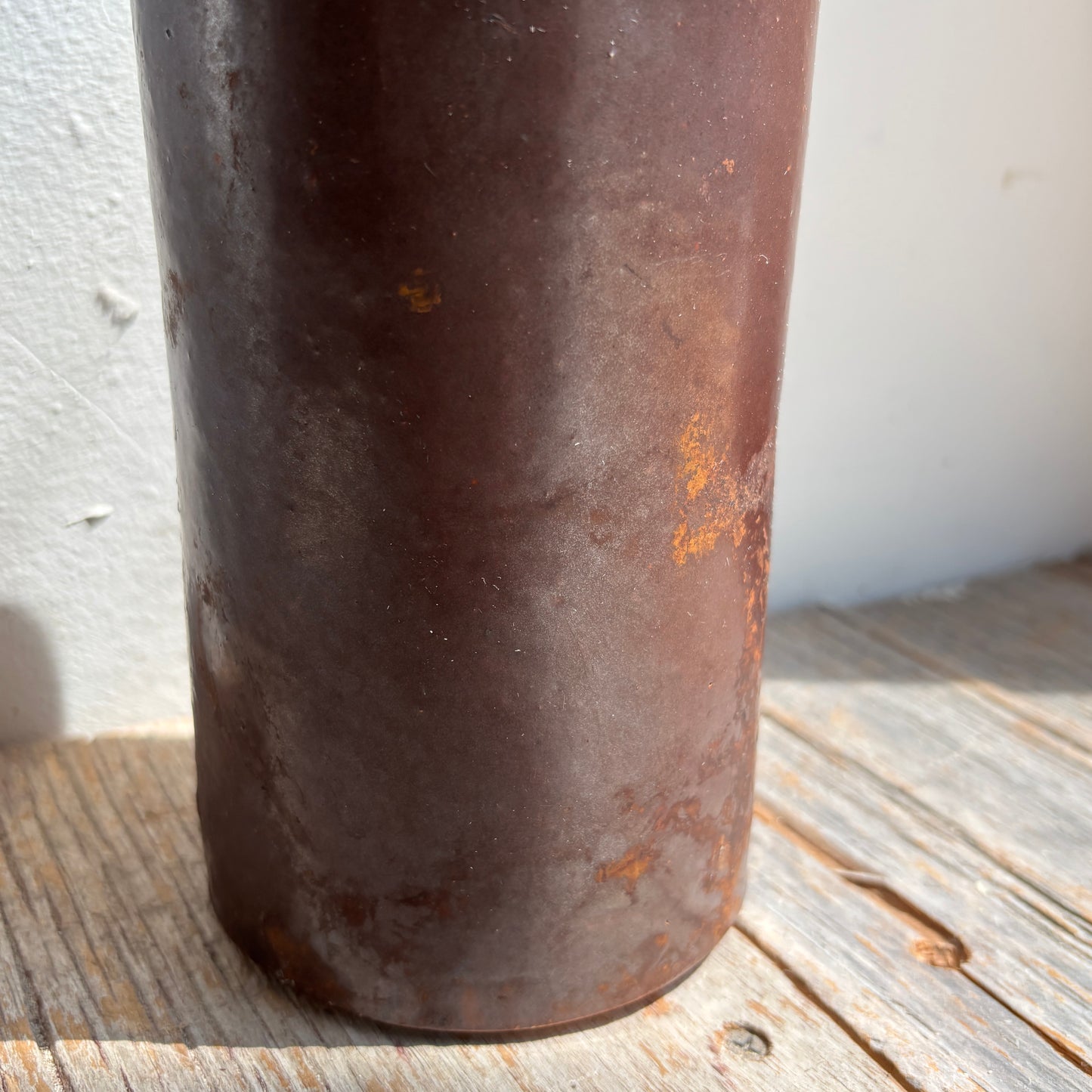 Vintage Stoneware Bottle w/Spout - Dark Brown