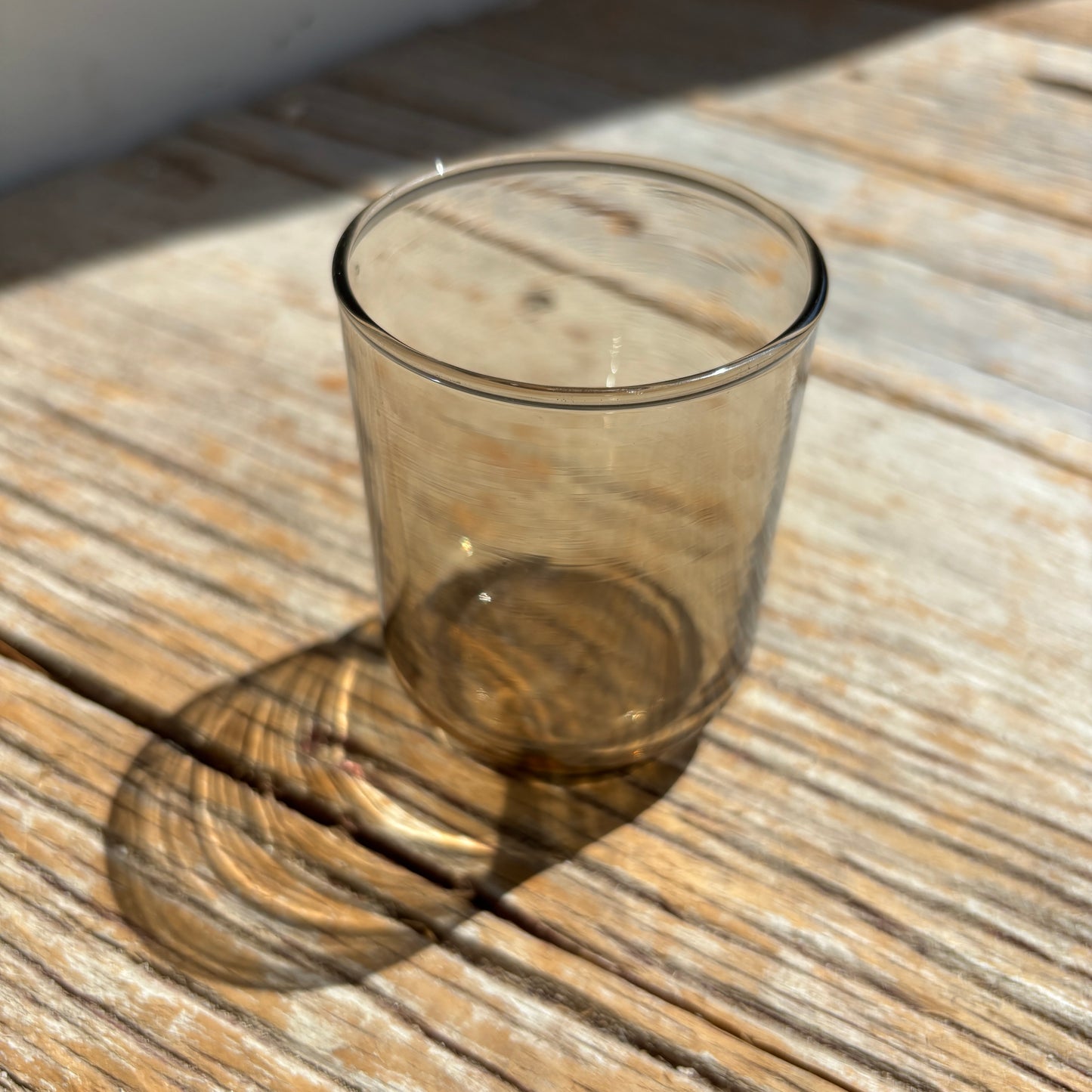 Vintage Smokey Glass Cup