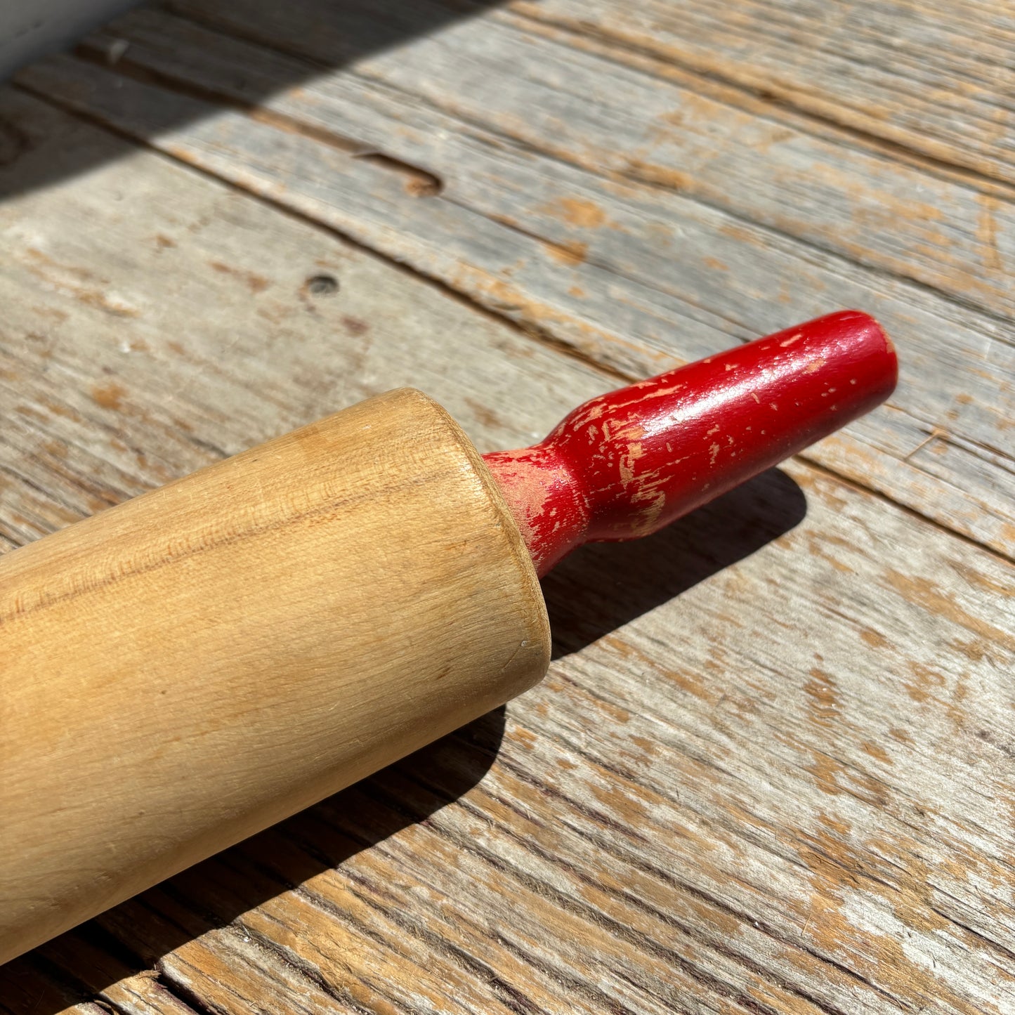 Vintage Baribo Maid Rolling Pin w/Red Handles - Assorted