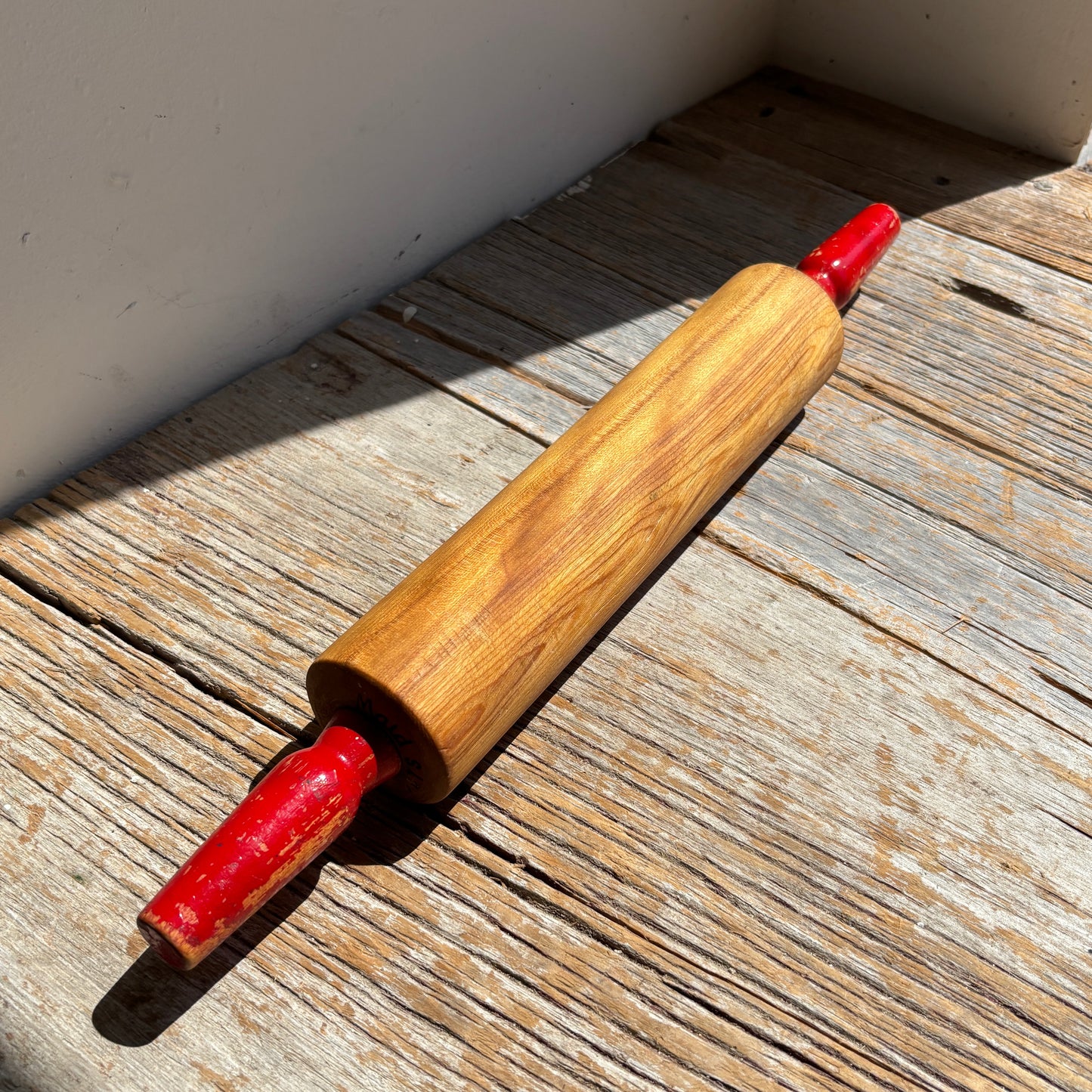 Vintage Baribo Maid Rolling Pin w/Red Handles - Assorted