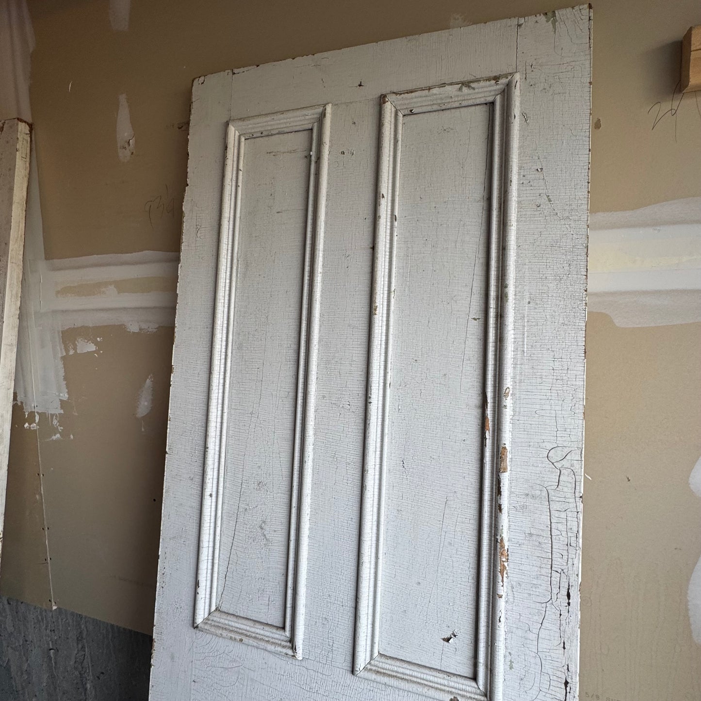 Antique White/Sage Green Farmhouse Door