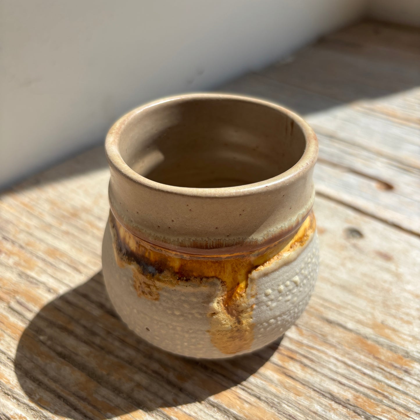 Vintage Laurentian Lava Drip Pottery Creamer & Sugar - Set of 2