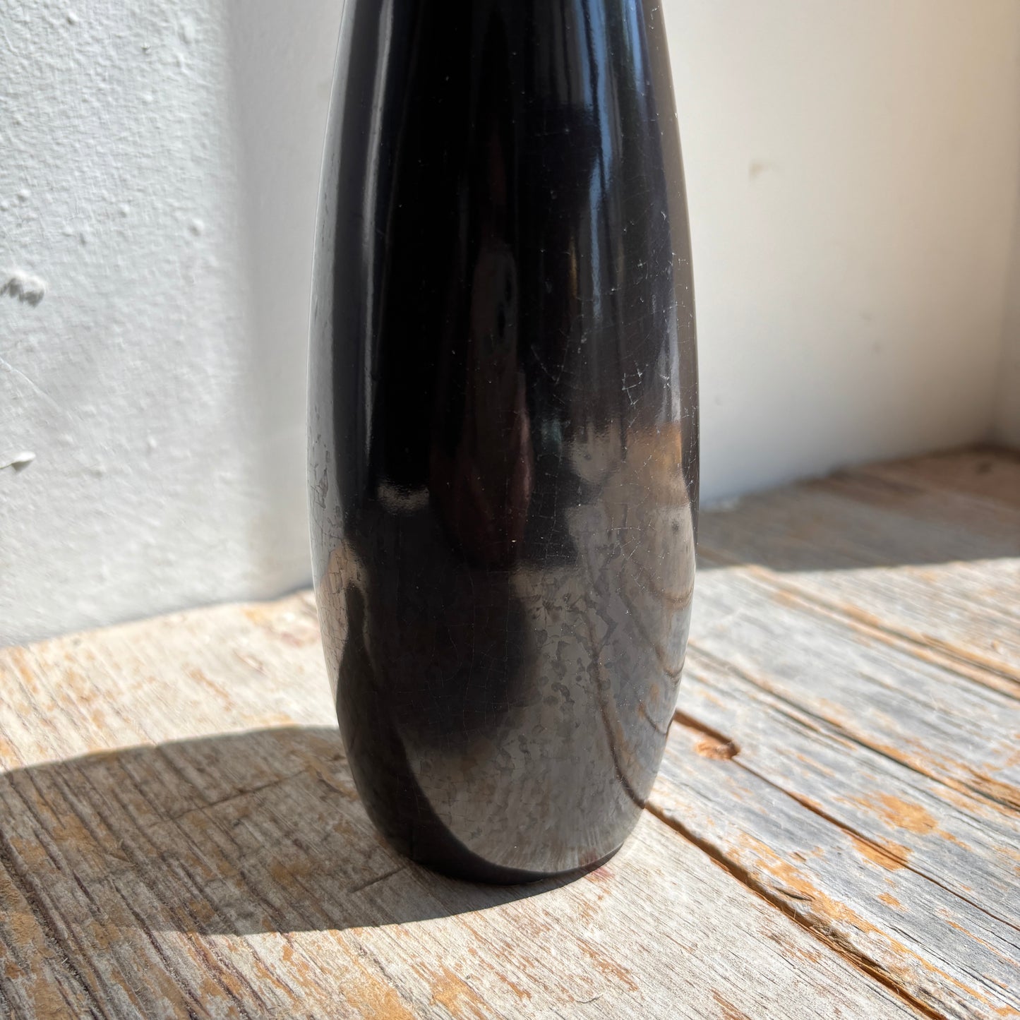 Vintage Ceramic Flower Vase - Black