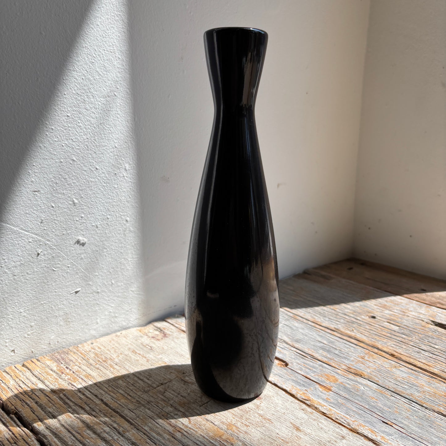 Vintage Ceramic Flower Vase - Black