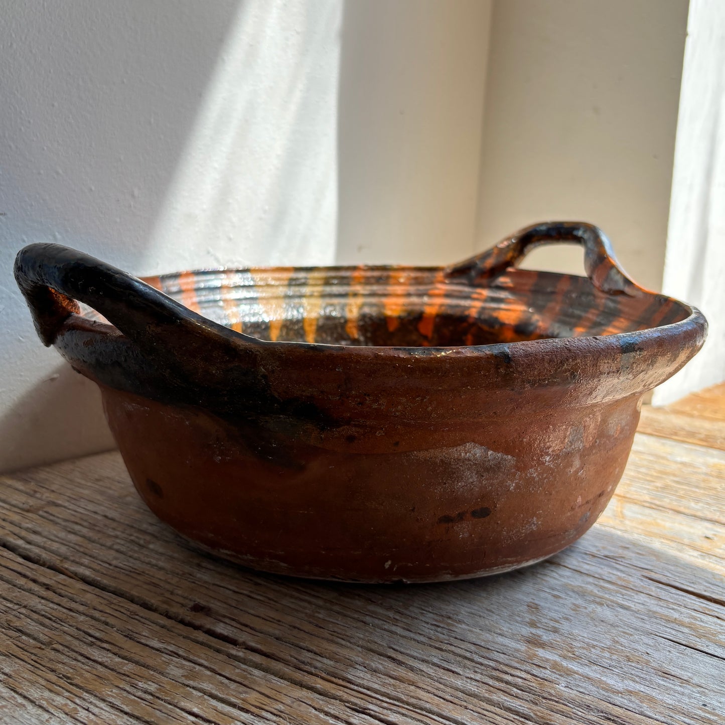 Vintage Terracotta Bowl w/Handles
