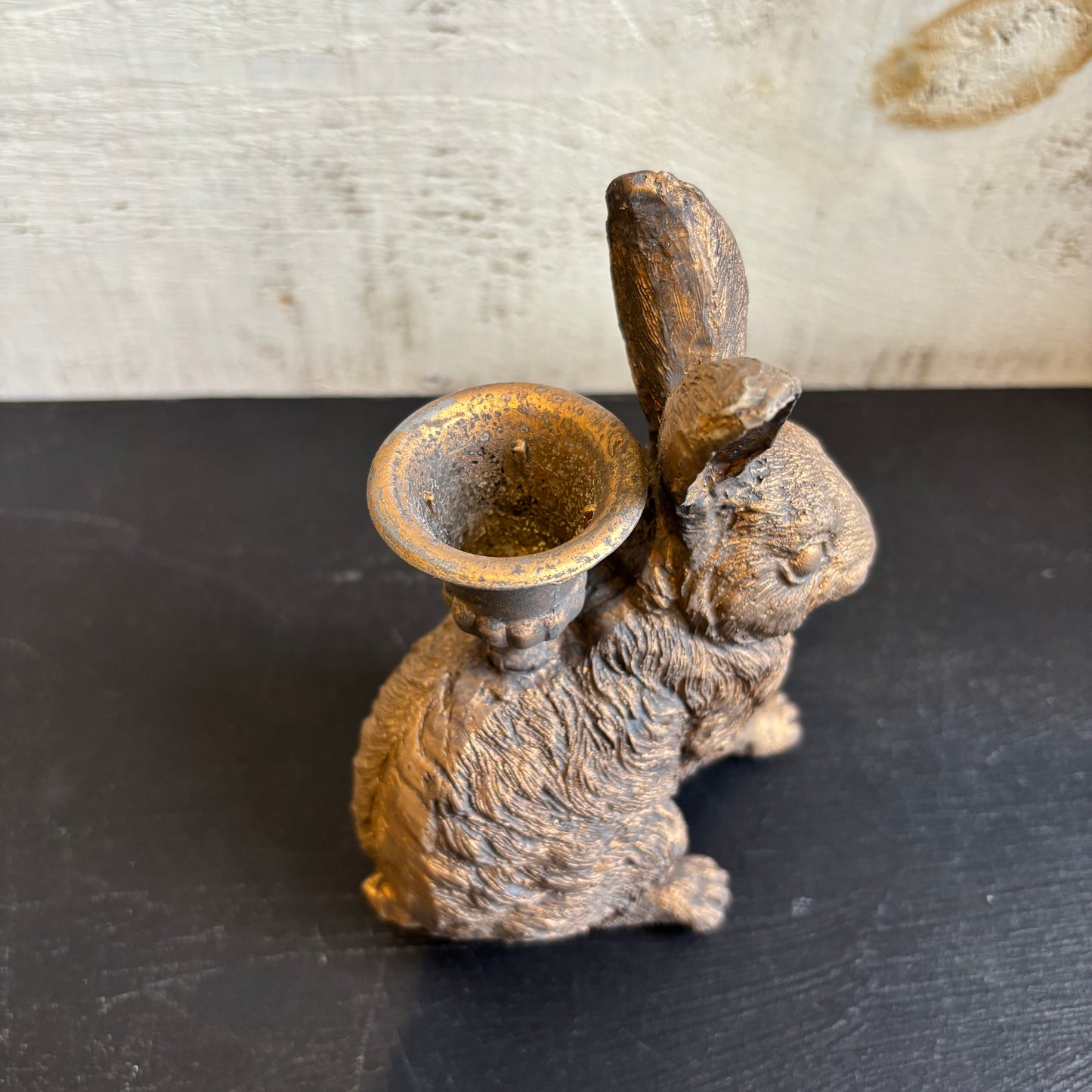 Gold Rabbit Taper Candle Holder