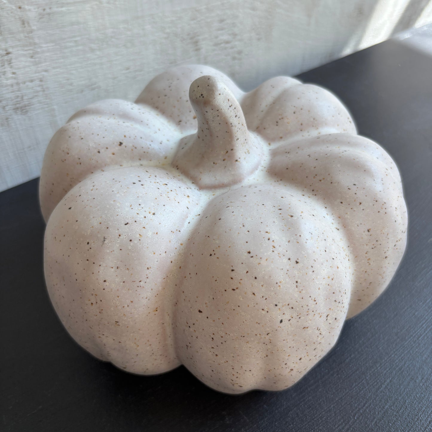 Large Stoneware Pumpkin - Reactive Glaze