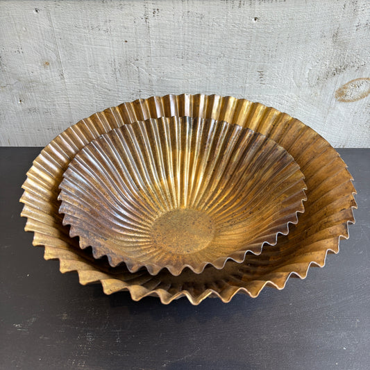 Decorative Metal Fluted Bowls
