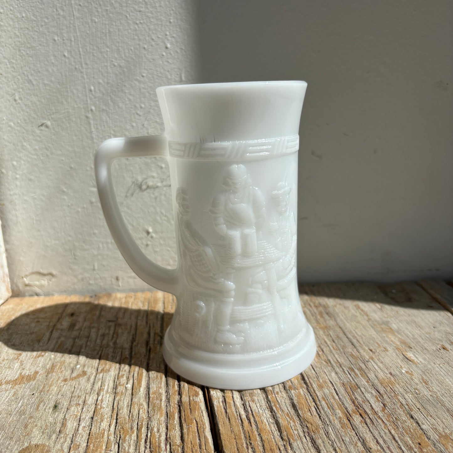Milk Glass Beer Mug - Lot of 3