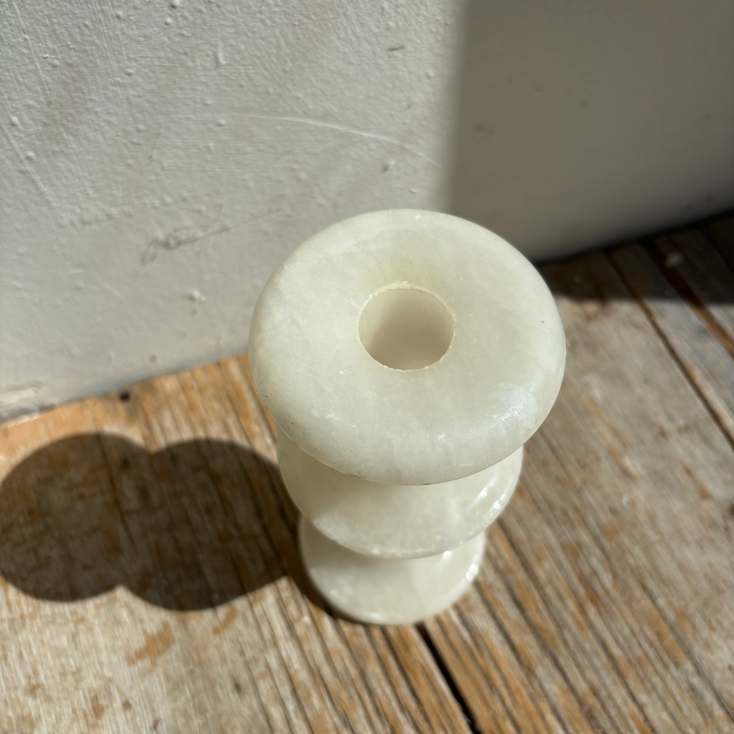 Stone Taper Candle Holder - Blossom Design