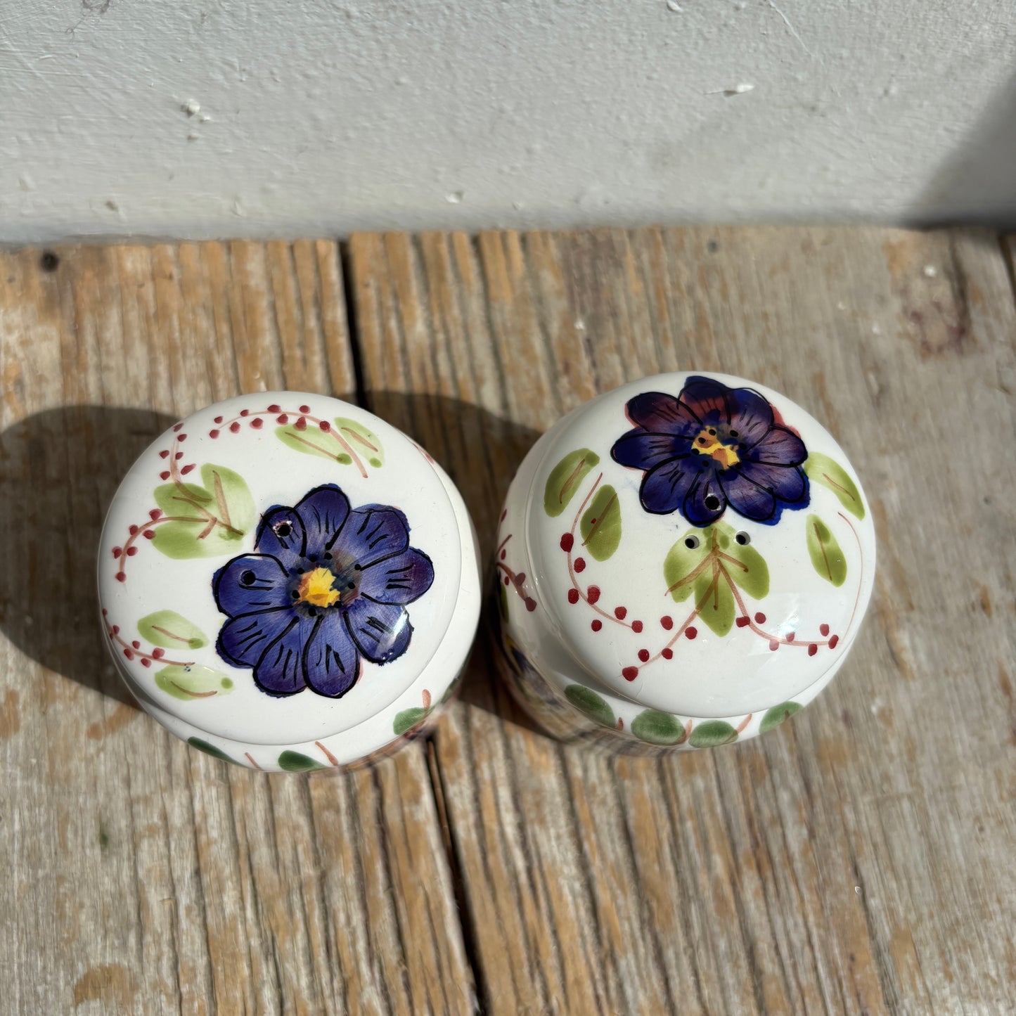 Purple & Pink Floral Salt & Pepper Shakers - Set of 2