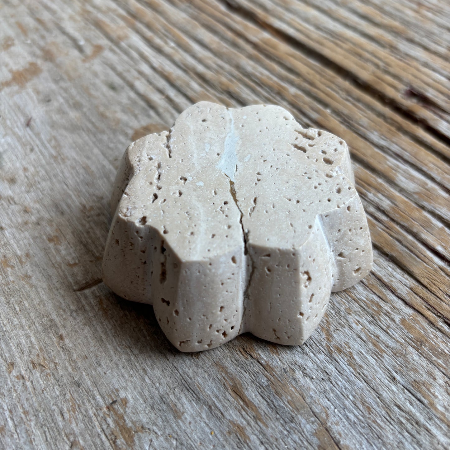 Travertine Lotus Salt Bowl