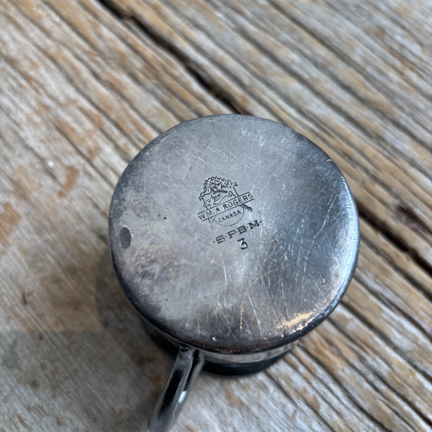 Vintage WM. A Rogers Humpty Dumpty Silver Plated Mug