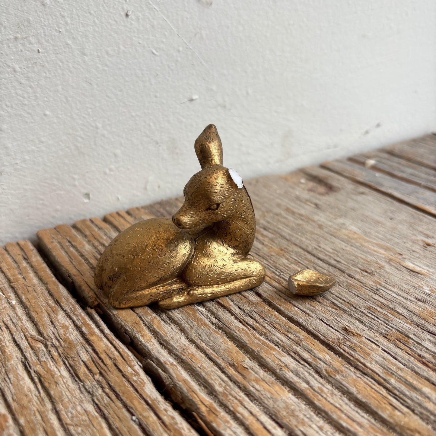 Gold Resin Woodland Animal - Deer