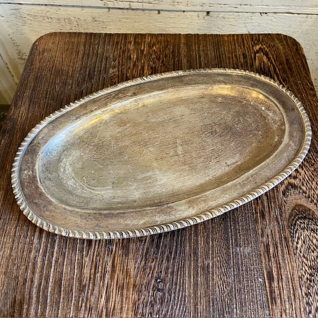 Vintage Silver Tray - Oval