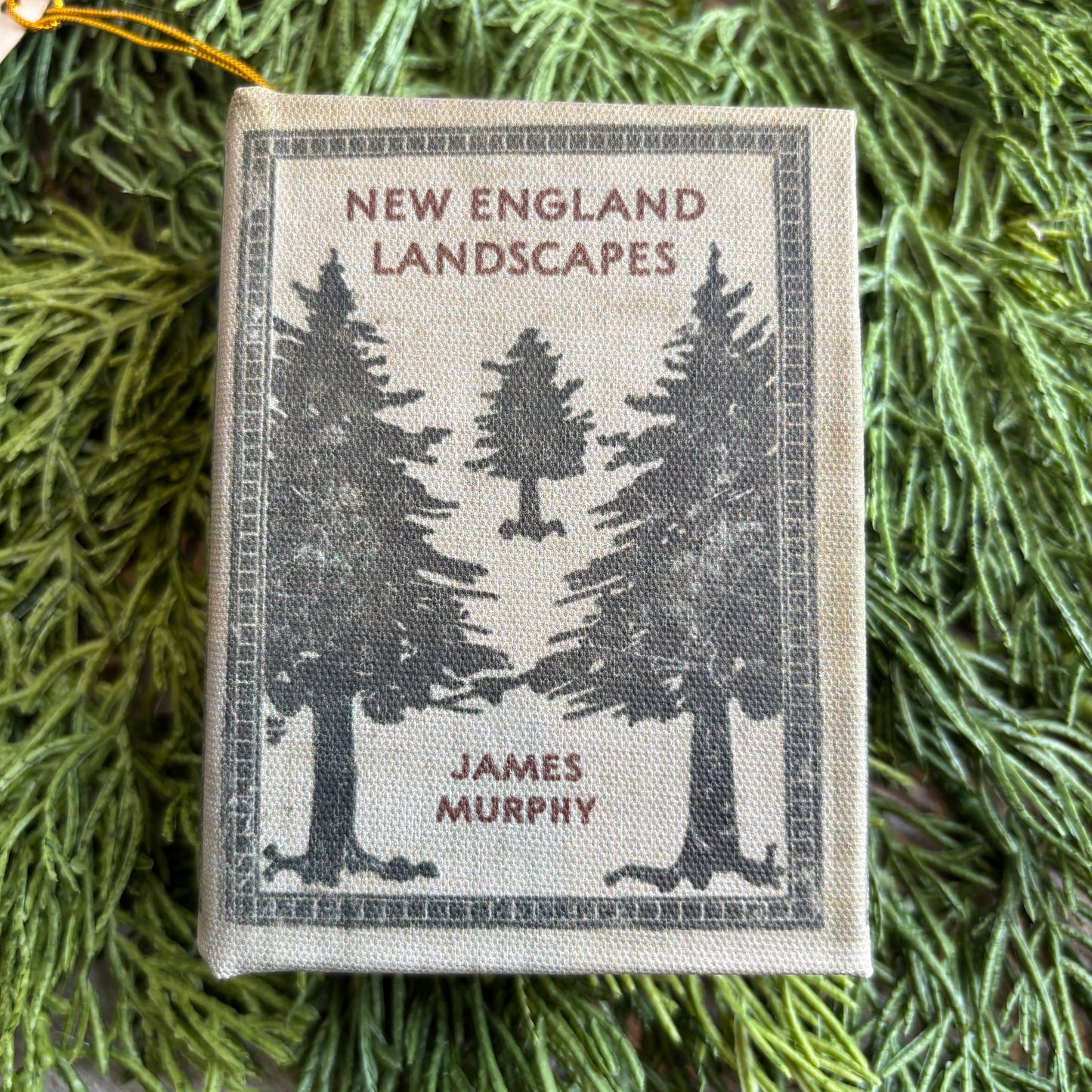 Fabric Book Ornament