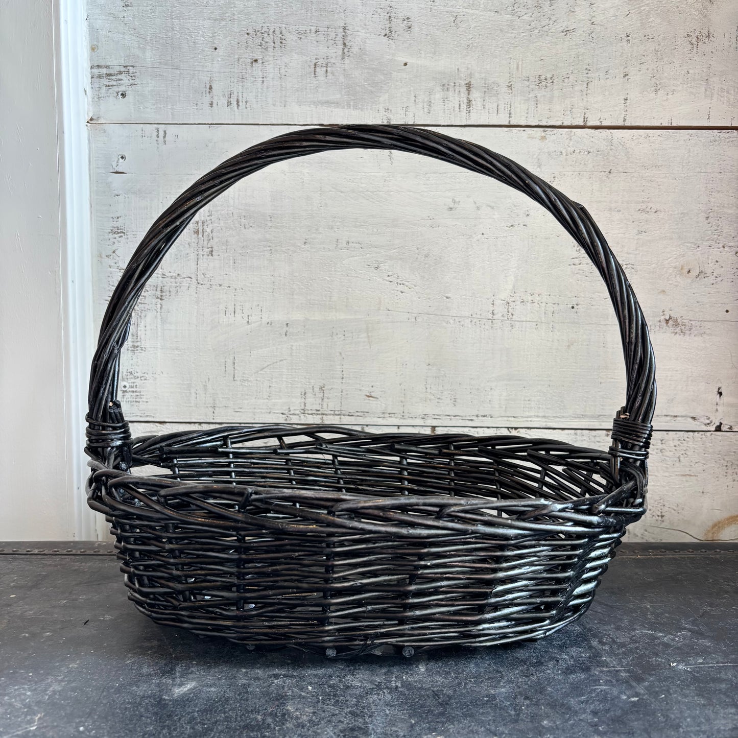 Oval Dark Willow Basket- Small