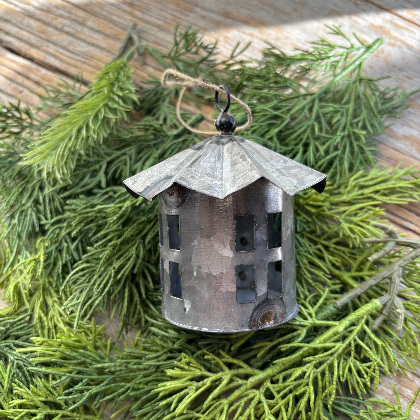 Galvanized Metal House Ornament