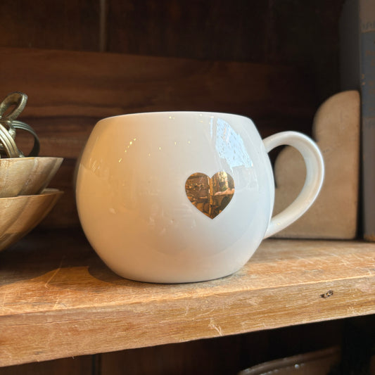 Gold Heart Ball Mug