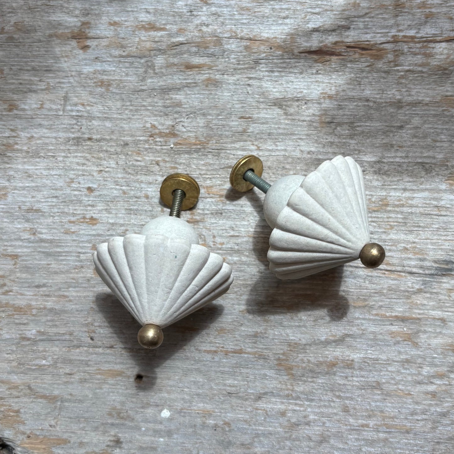 Knob: Ceramic Matt Mushroom - Ivory