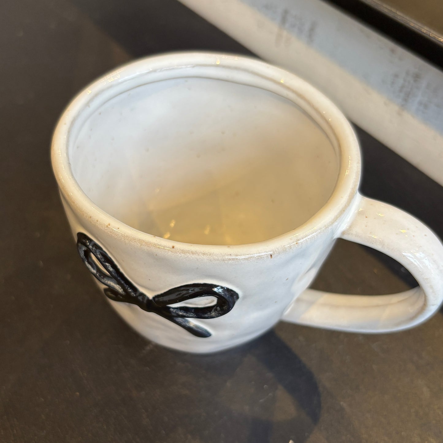 Stoneware Bow Mug
