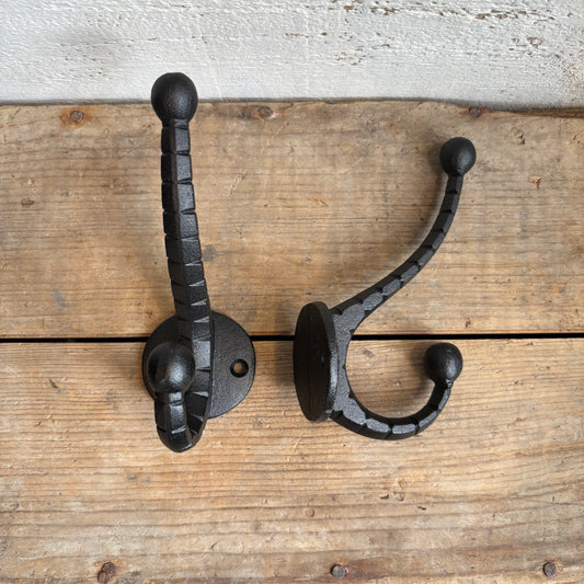 Rustic Double Hook - Black