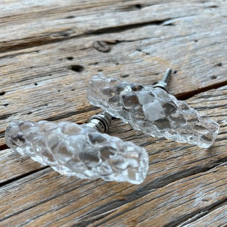 Knob: Embossed Glass Pull
