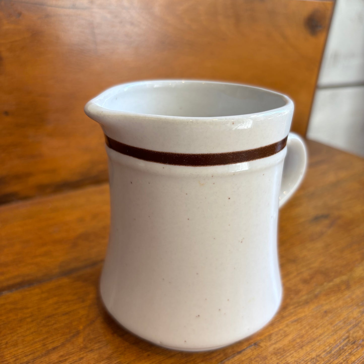 Vintage Creamer w/ Brown Stripe