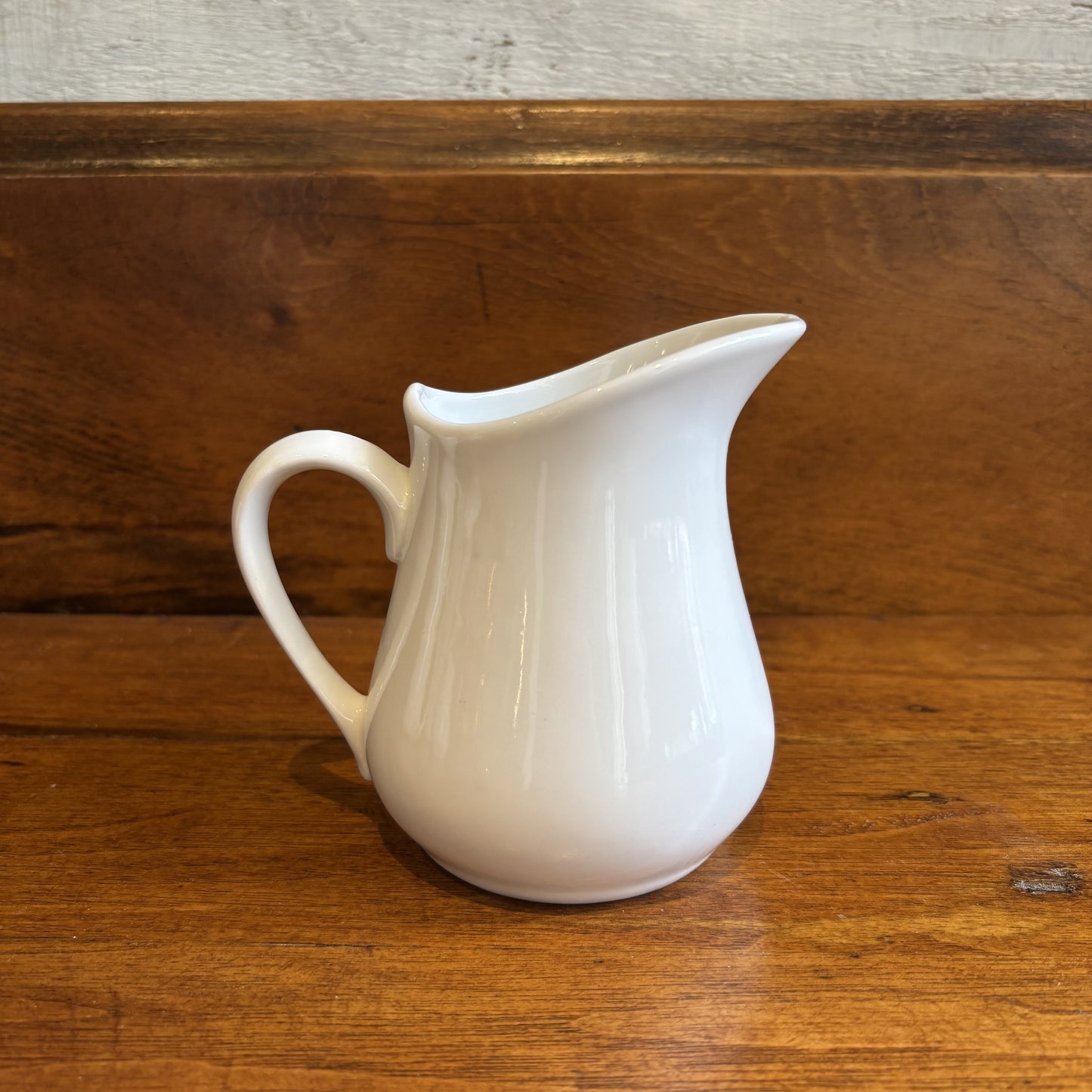 Vintage White Creamer w/ Wide Spout
