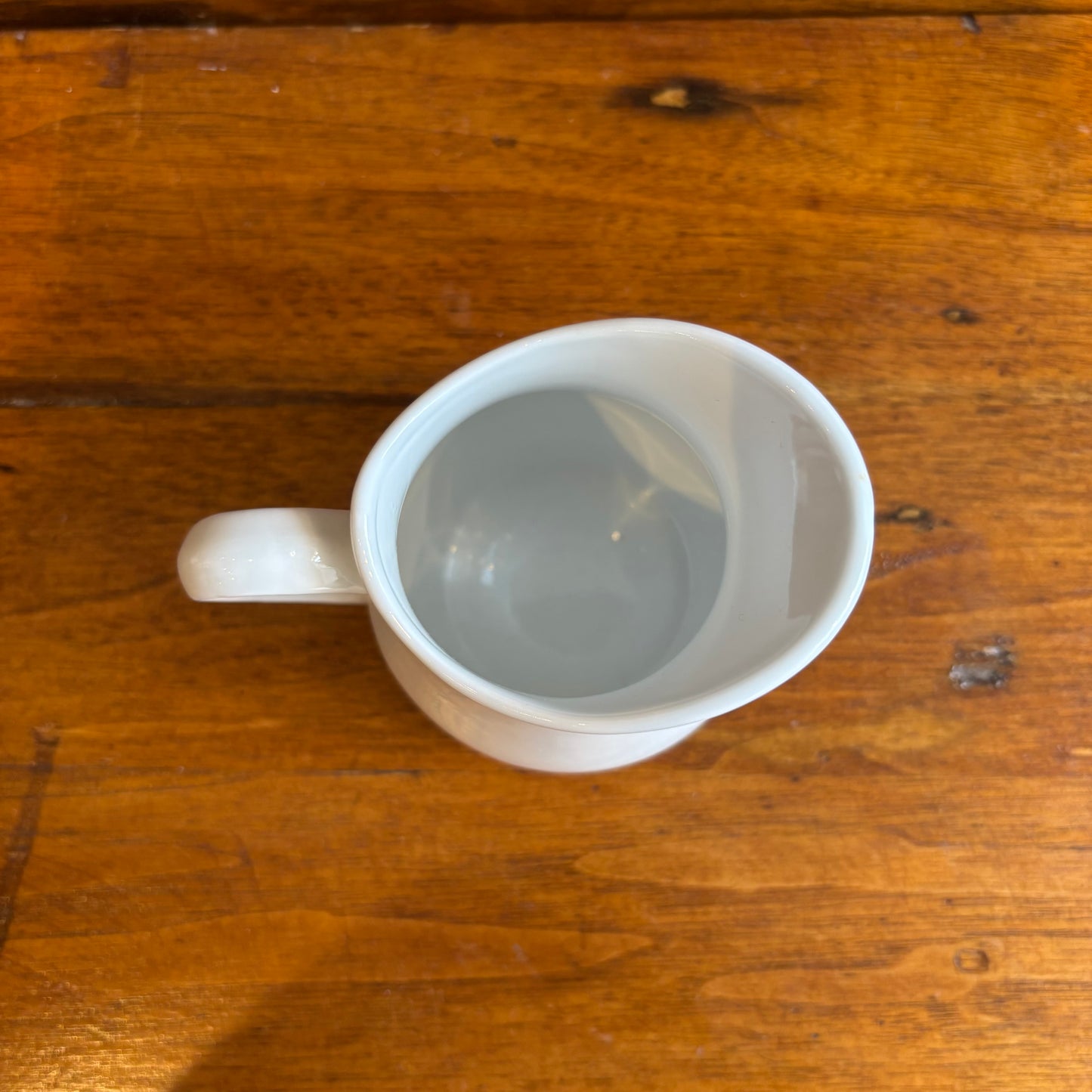 Vintage White Creamer w/ Wide Spout