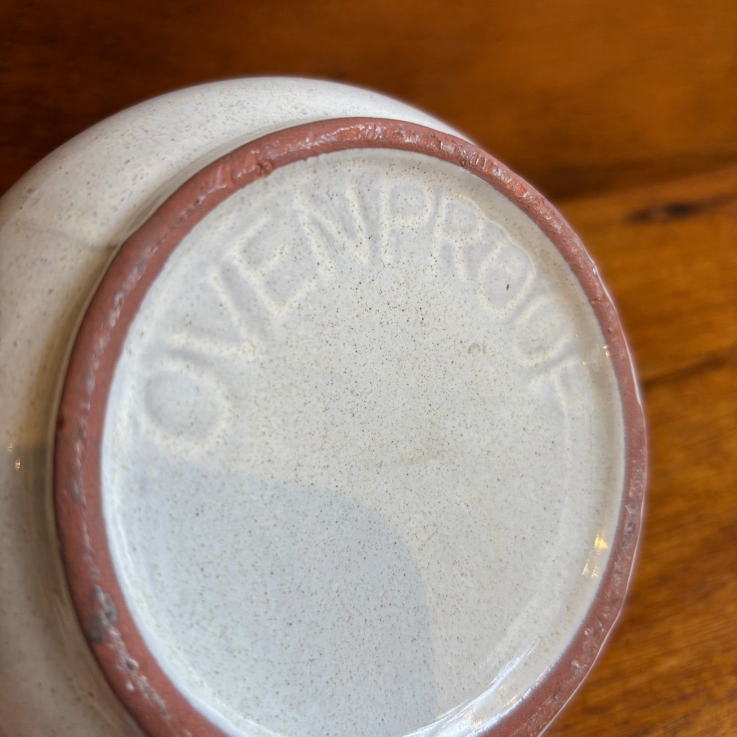 Vintage Small Ceramic Ovenware w/Lid - Brown + White