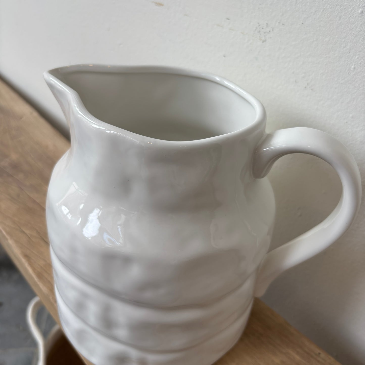 Stoneware Pitcher - White