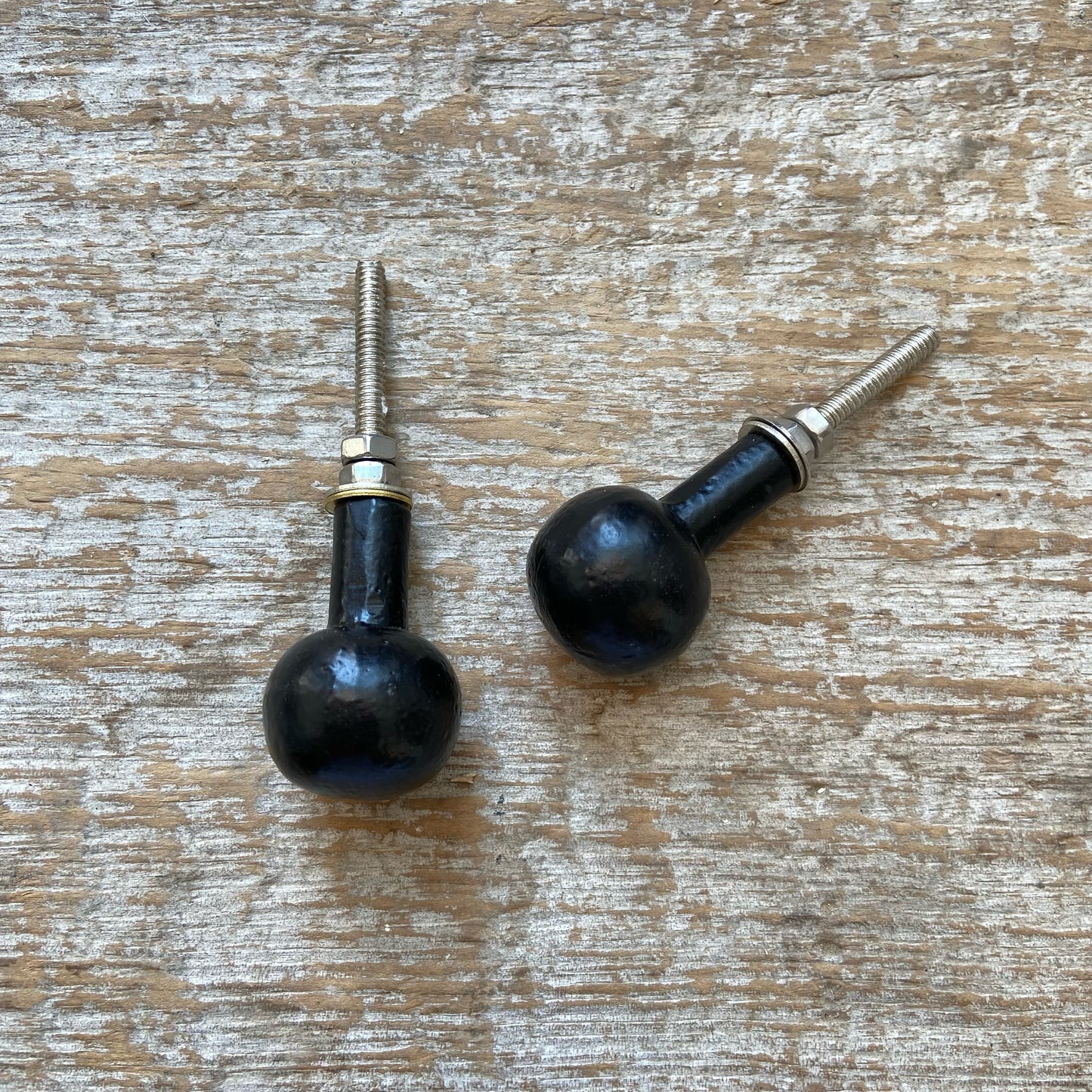 Knob: Black Cast Iron Sphere
