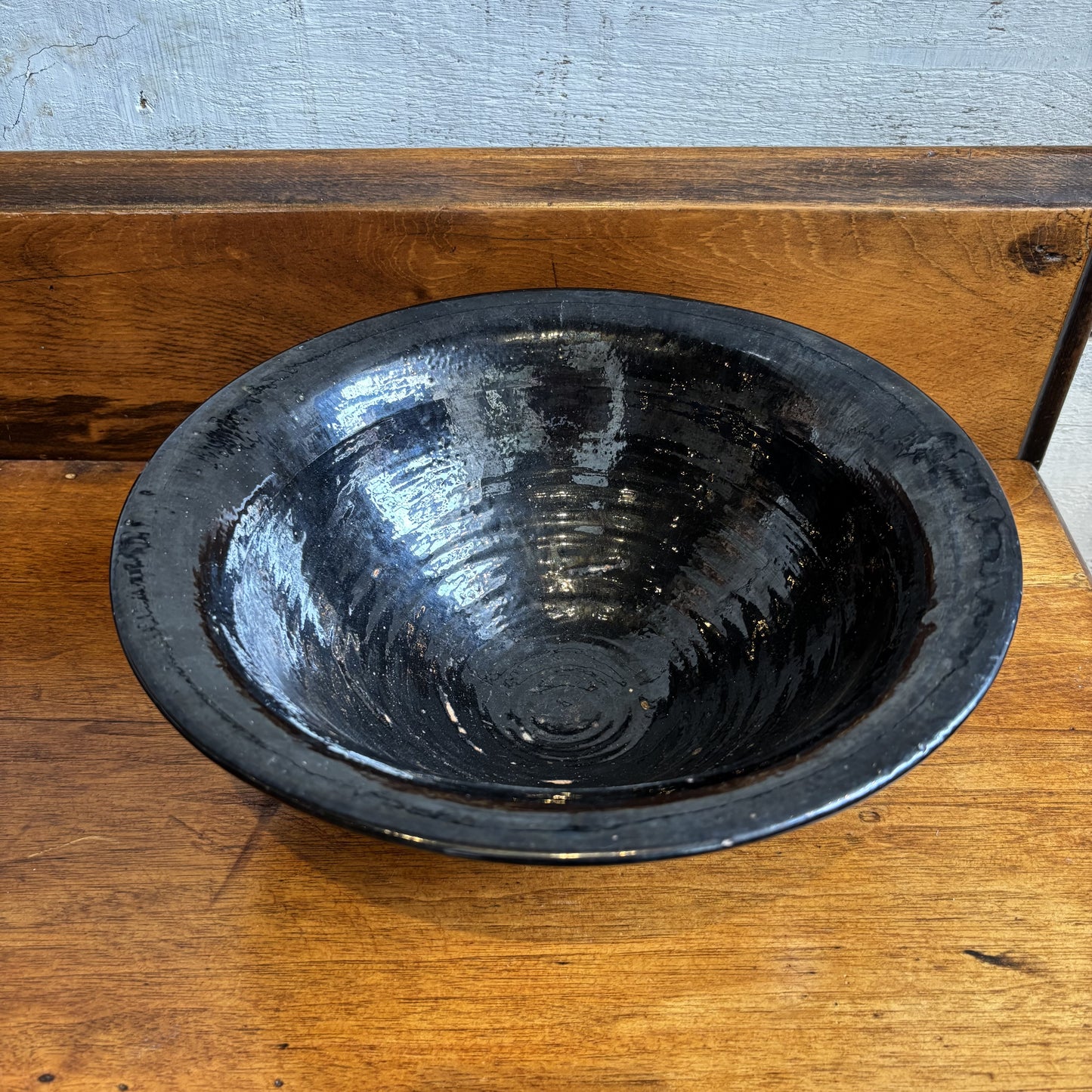 Vintage Jugtown Pottery Bowl - Black
