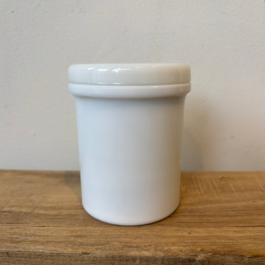 Vintage Milk Glass Canister w/ Lid - SM