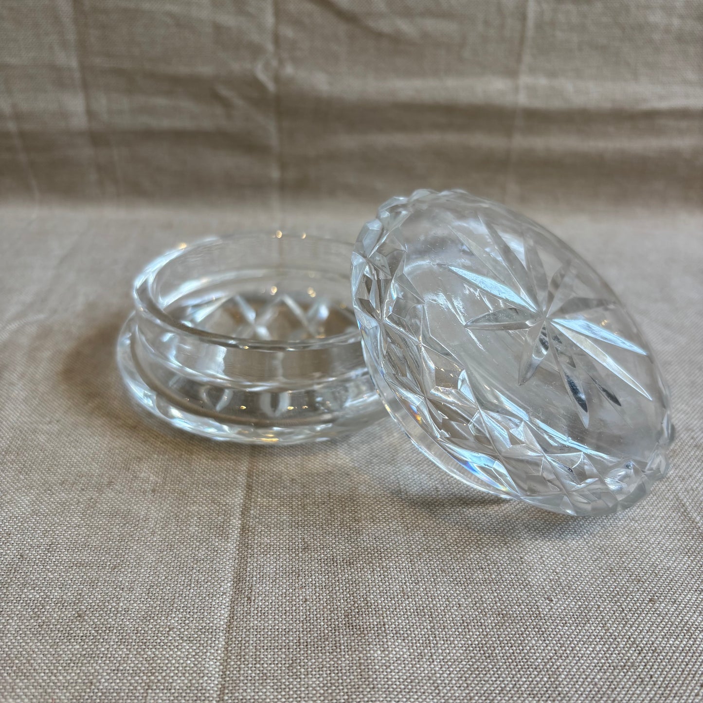 Vintage Patterned Glass Trinket Dish