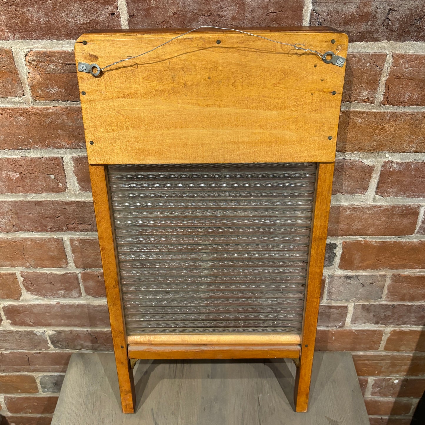Vintage Mirrored Washboard Shelf