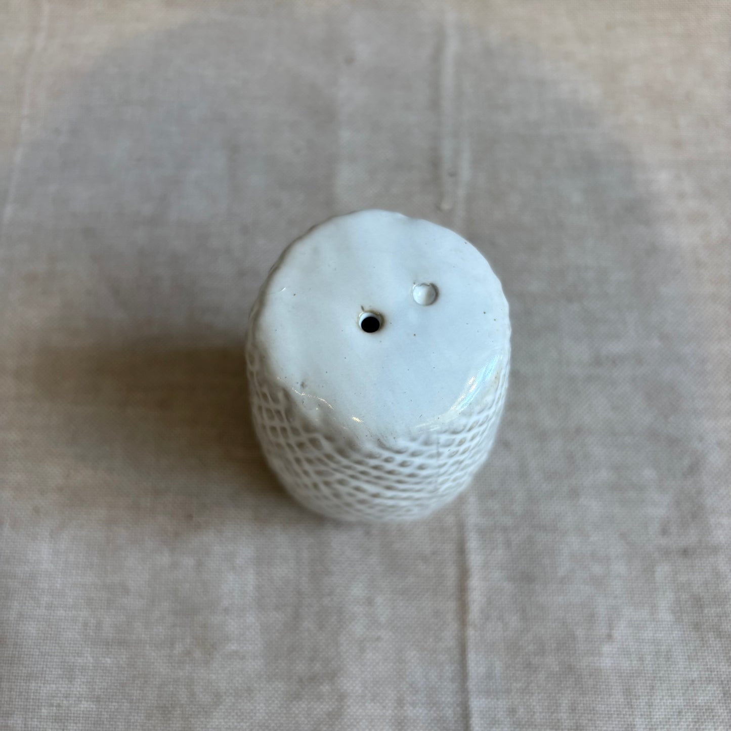Debossed Stoneware Salt Shaker