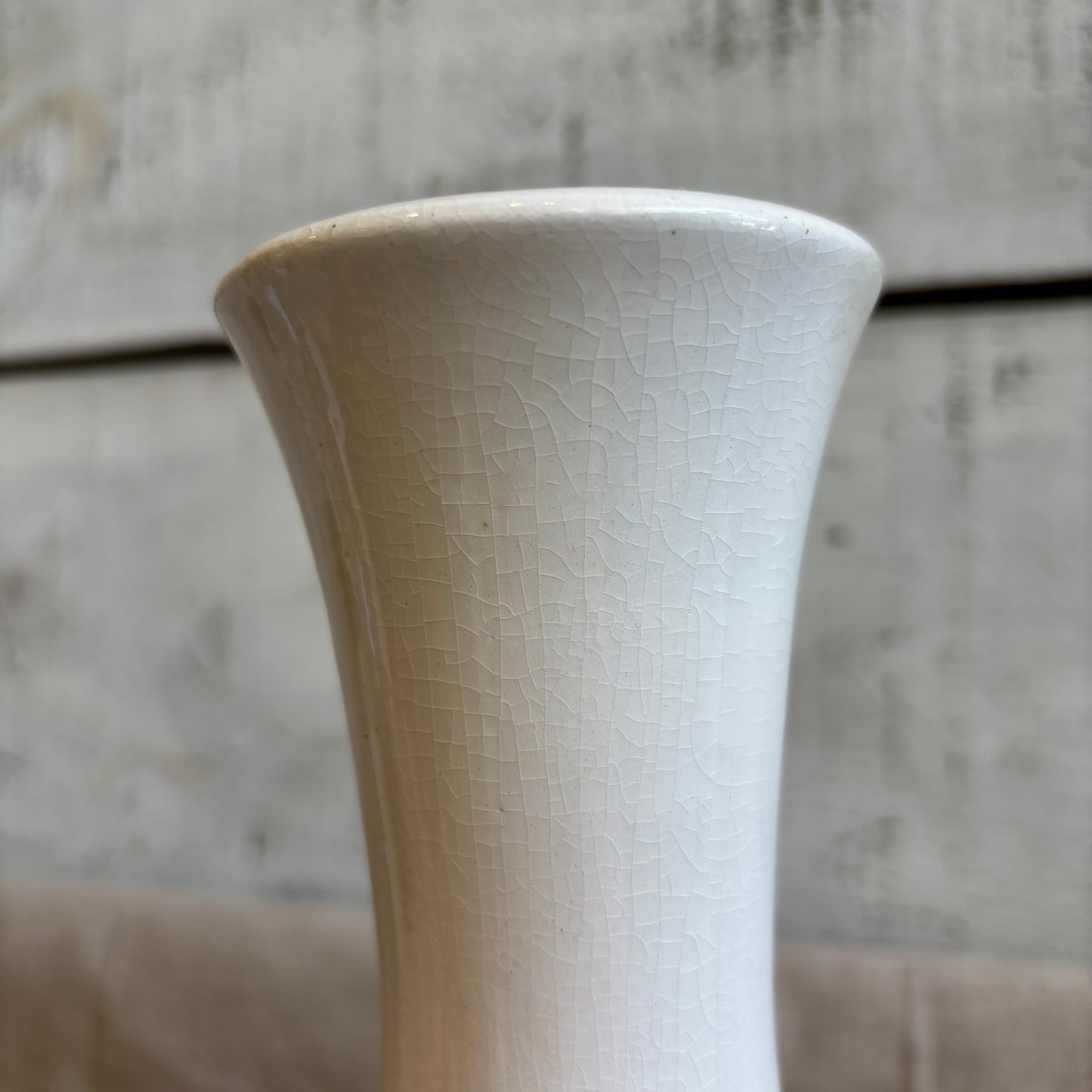 Vintage Tall Vase - White