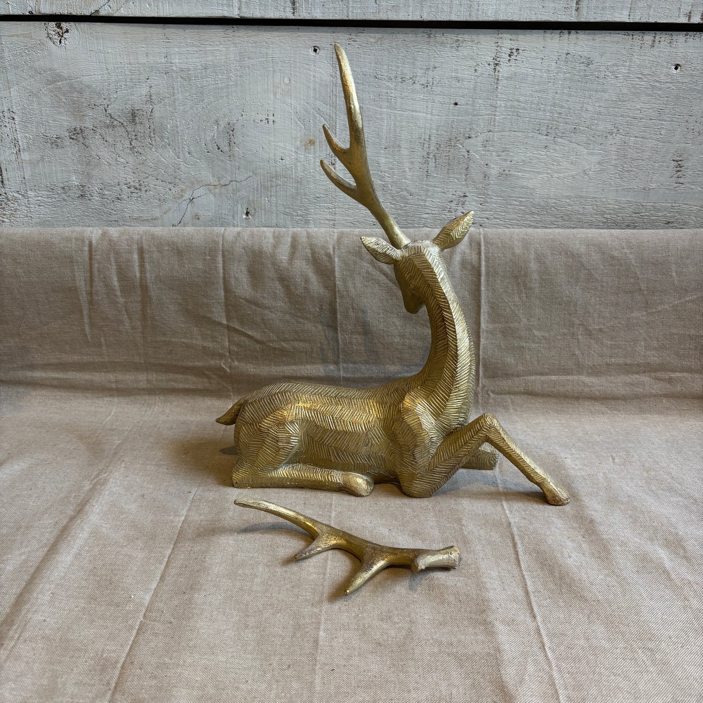 Gold Deer Statue - Sitting