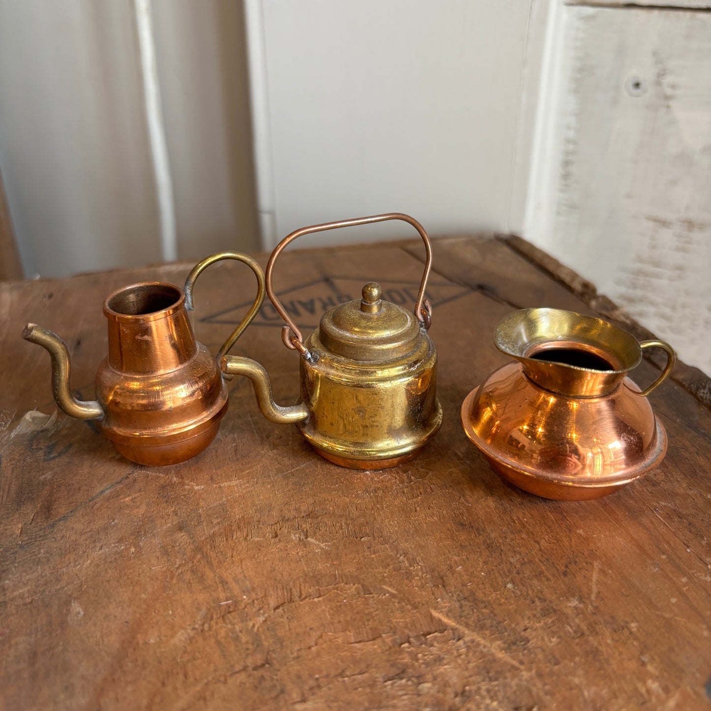 Miniature Copper Kitchen Items - Set of 3