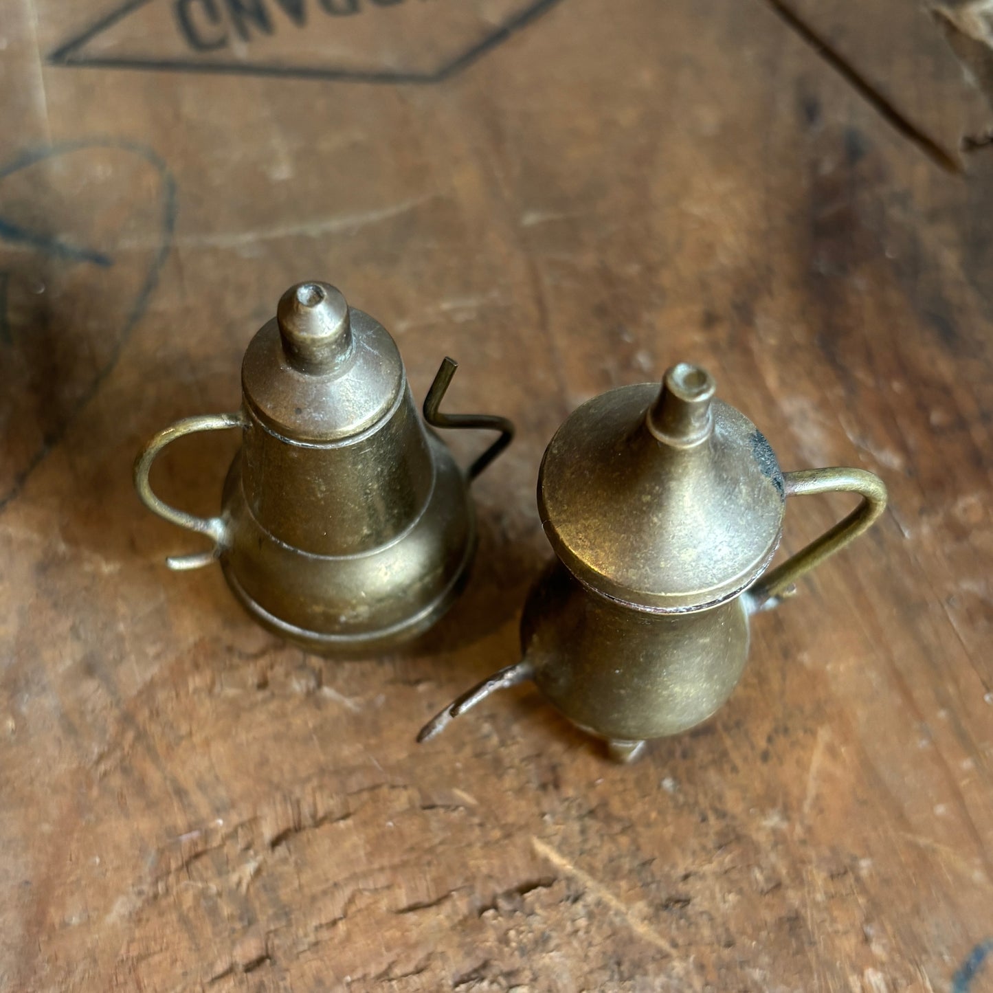 Miniature Brass Kitchen Items - Set of 2