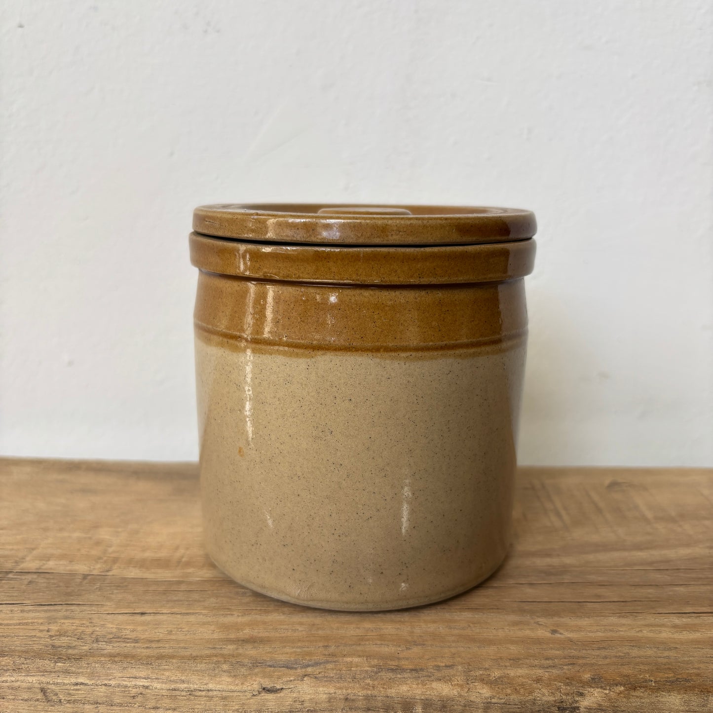 Two-toned Canister w/ Lid - Mustard