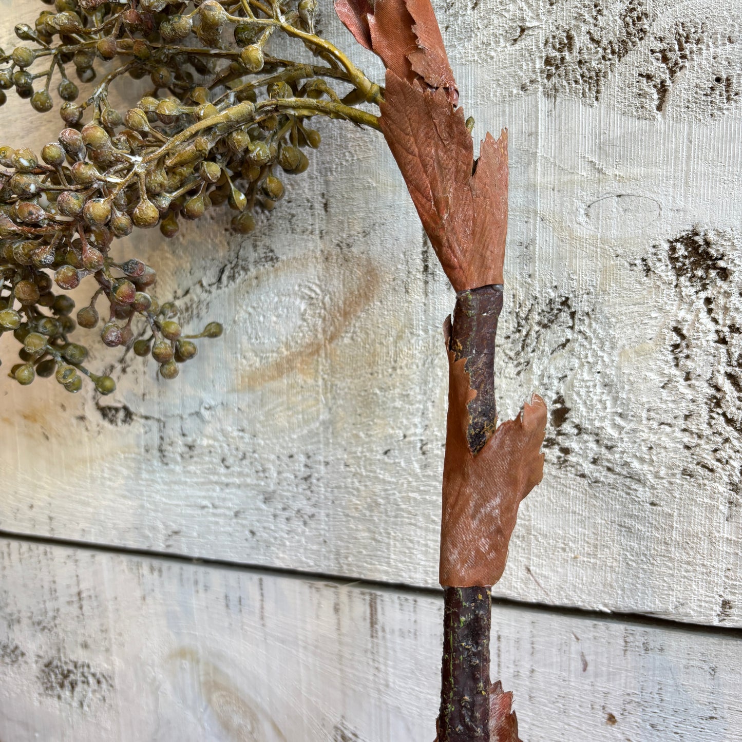 Faux Harvest Berry Spray - Green