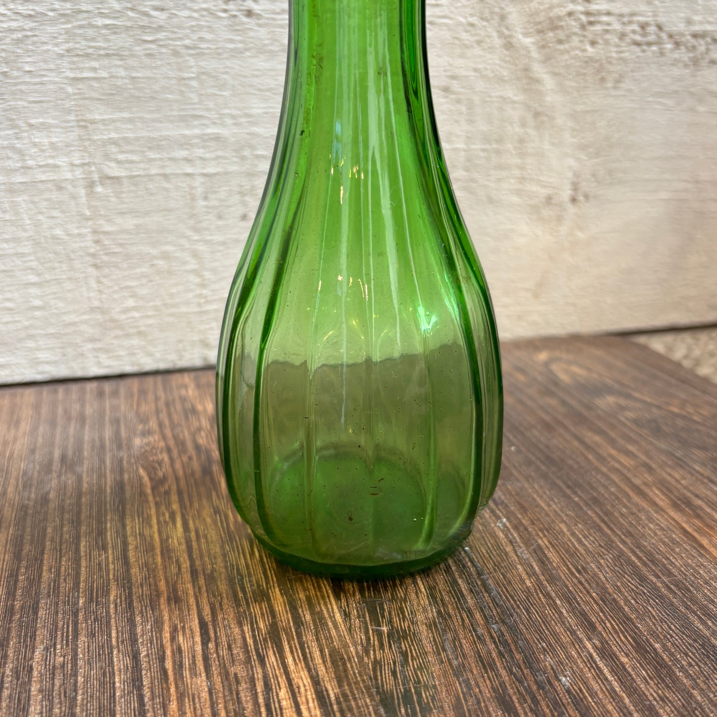 Vintage Glass Slim Vase - Green