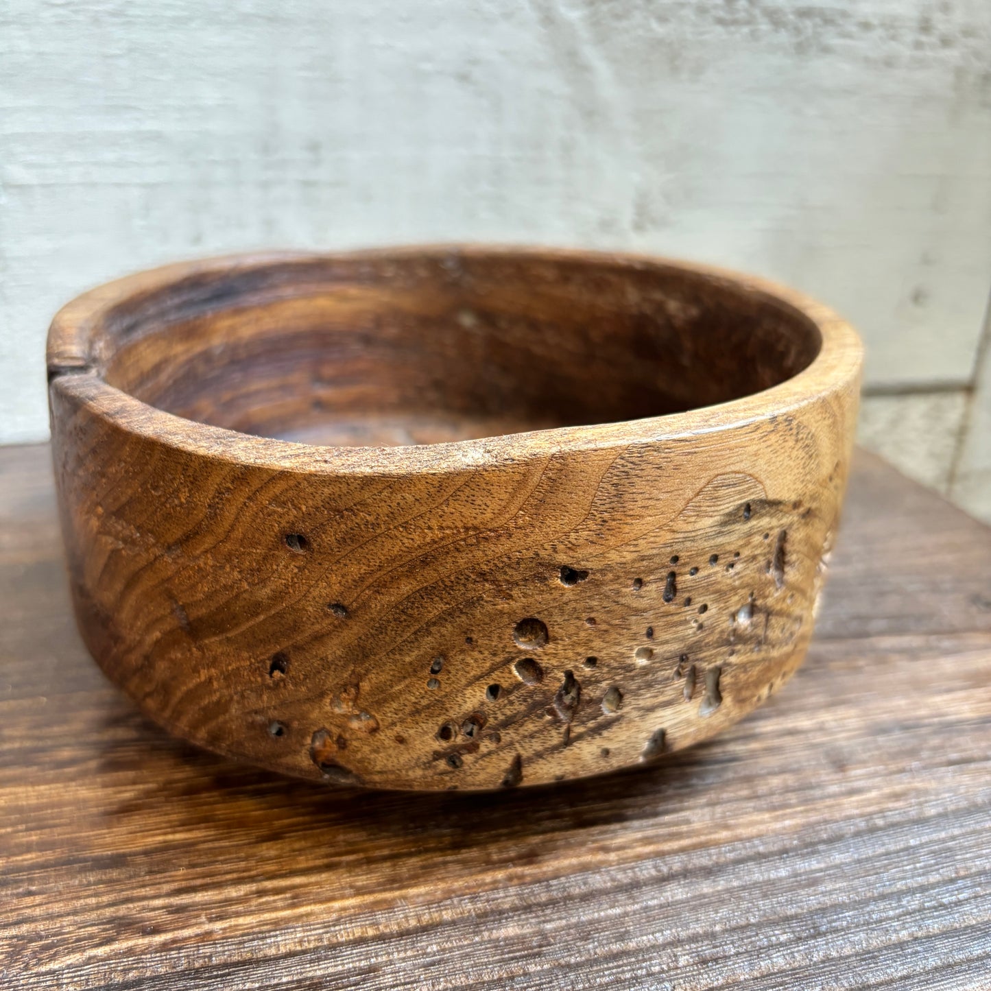 Round Wood Bowl - Shallow