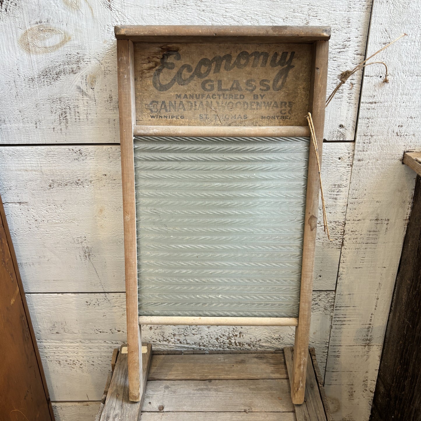 Vintage Economy Glass Washboard - LG